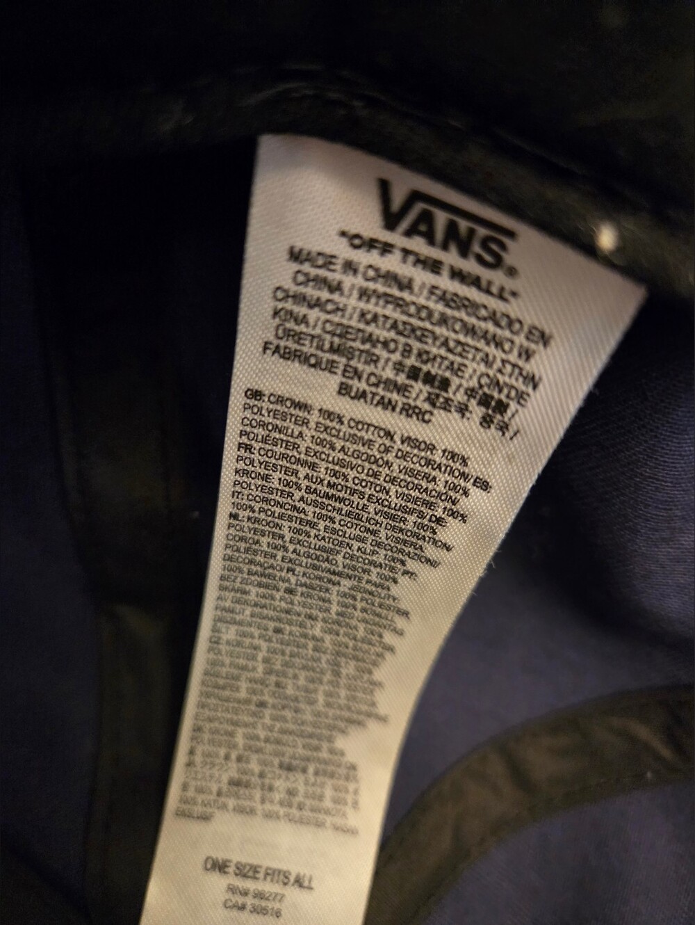 VANS Baseball Cap - Picture 2 of 3